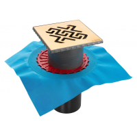 Душевой трап (15х15) Berges Wasserhaus ZENTRUM Antik 092465 золото глянец